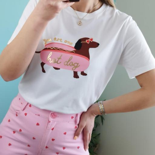 T-shirt Pink Hot Dog