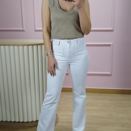 Jeans brancos Flare