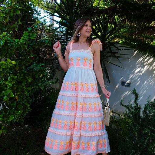 Vestido bordado Pineapple
