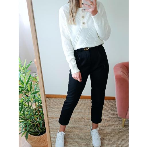 Calças pretas cinto incluído [1]