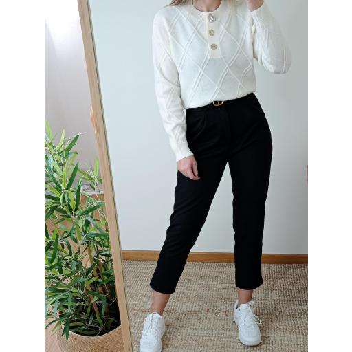 Calças pretas cinto incluído [2]
