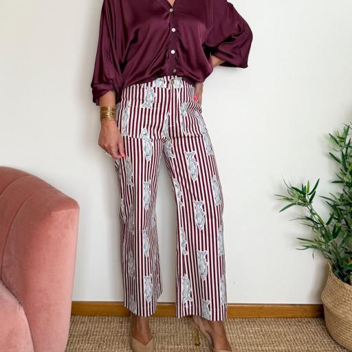 Blusa/casaco acetinado bordô [2]