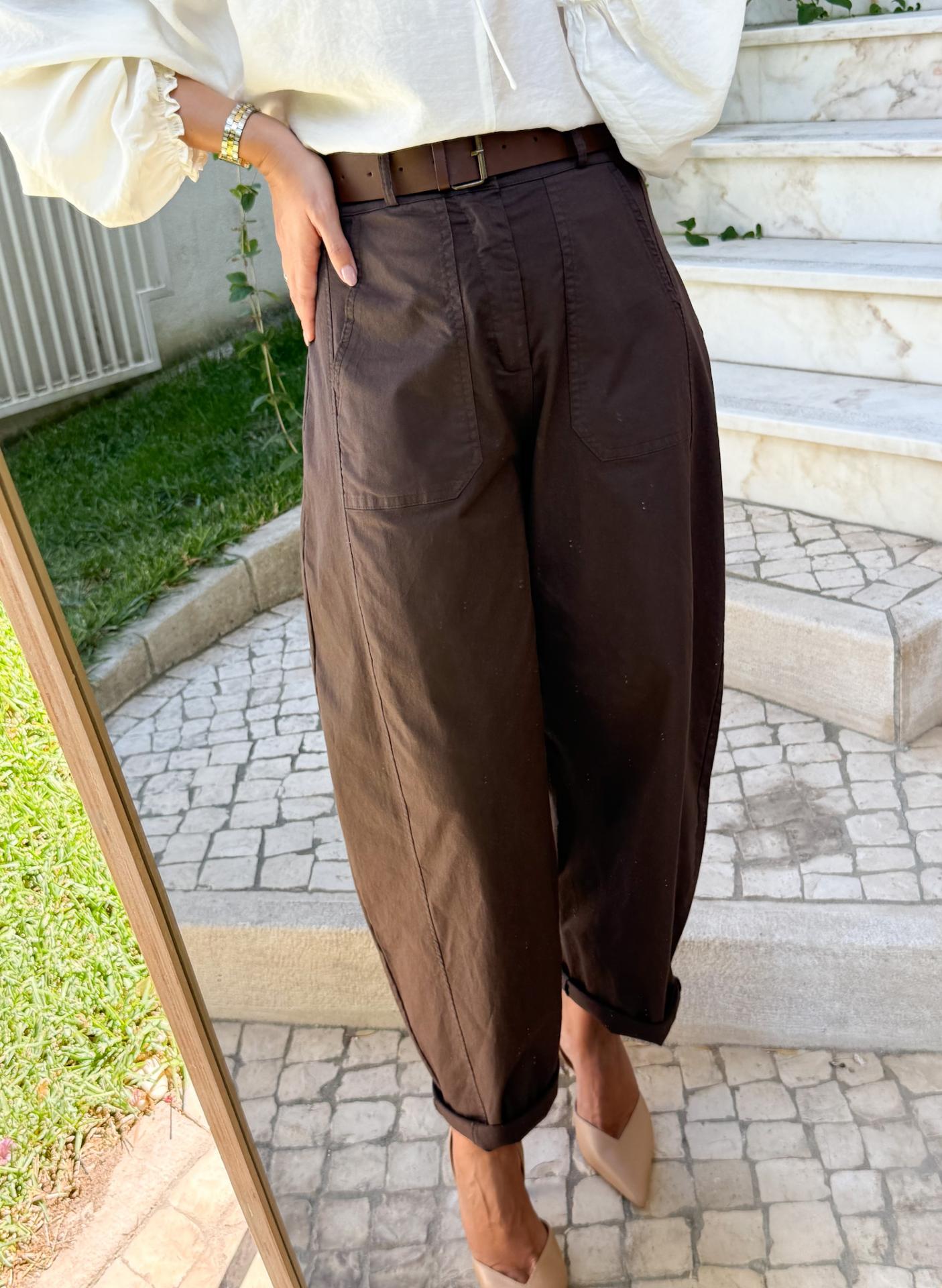 Calças Balloon choco