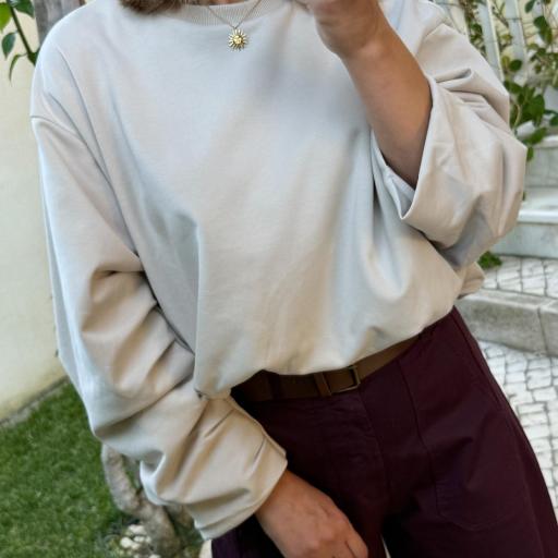 Sweatshirt elástico creme [0]