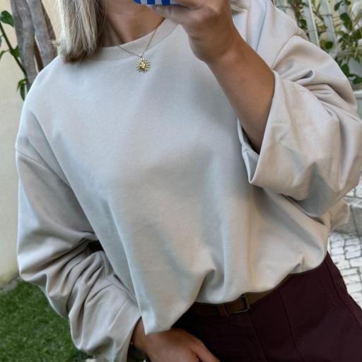 Sweatshirt elástico creme [2]