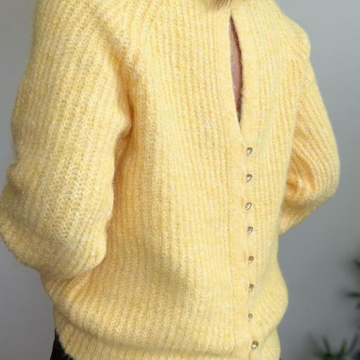 Camisola abertura amarelo Strass [0]