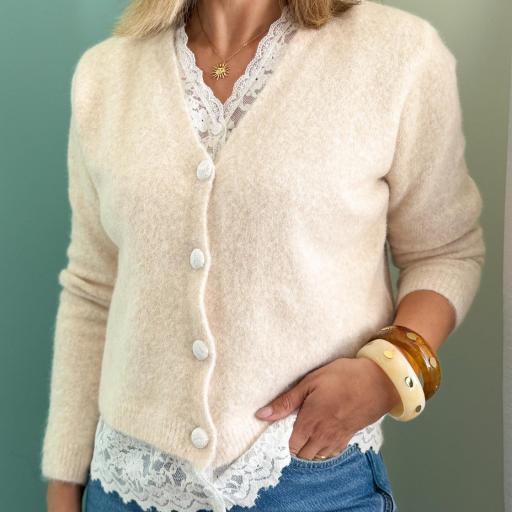 Cardigan Renda bege [0]