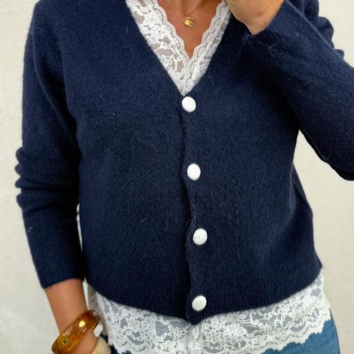 Cardigan Renda Azul [2]