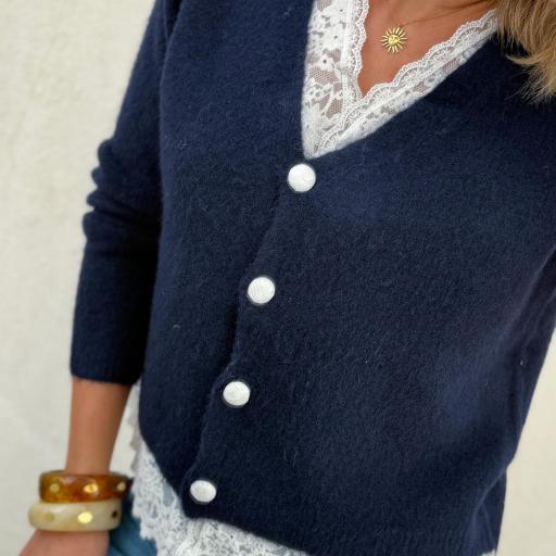 Cardigan Renda Azul [0]