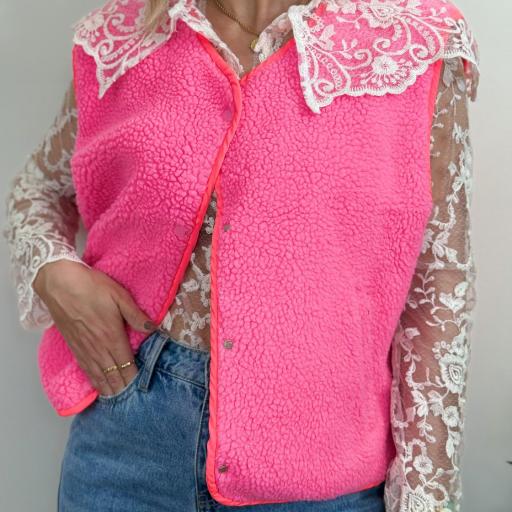 Colete pelo Rosa Flúor [1]