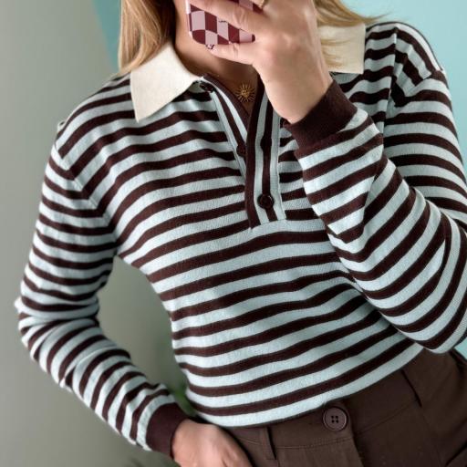 Camisola Gola Choco & Blue [1]