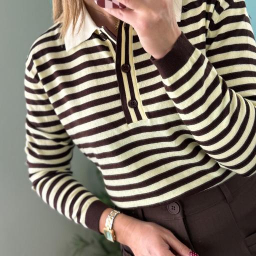Camisola gola Choco & Yellow [0]