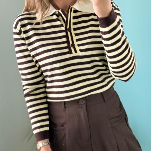 Camisola gola Choco & Yellow [2]