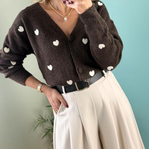 Cardigan Choco Corações [0]
