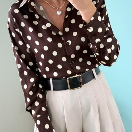 Blusa acetinada Polka Dots [1]