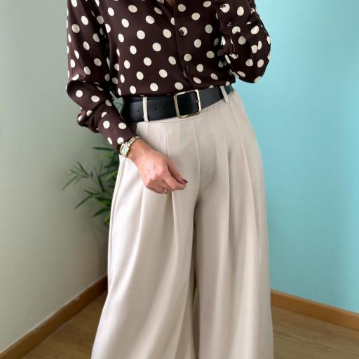 Blusa acetinada Polka Dots [3]