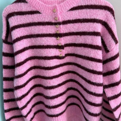 Camisola Rosa e Bordô [0]