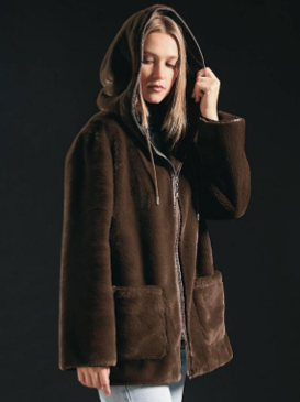 Abrigo Gus reversible marrón piel vuelta [1]