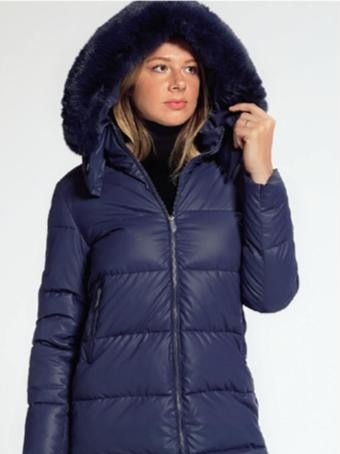 Abrigo Gus azul encerado