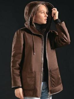 Abrigo Gus reversible marrón piel vuelta