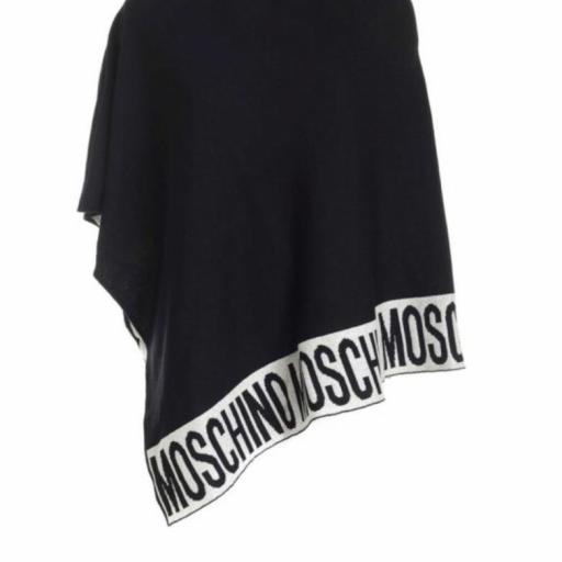 Poncho Moschino negro y blanco reversible [3]