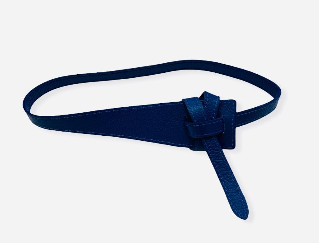 Cinturón Piel Azul 