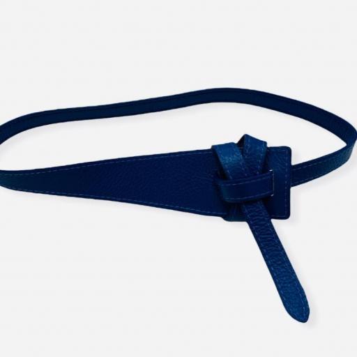 Cinturón Piel Azul 