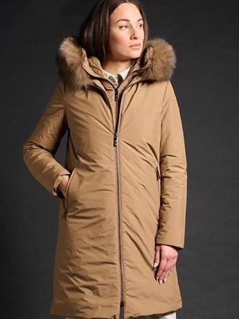 Abrigo Gus cámel pelo natural con chaleco