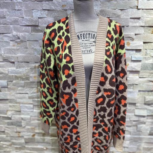 Chaqueta personalizada print amarillo fluor y beige [1]