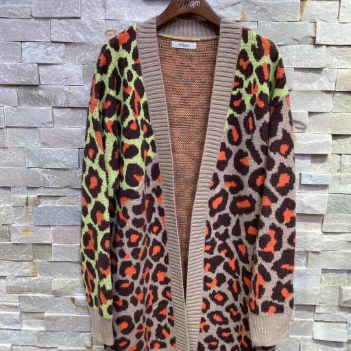Chaqueta personalizada print amarillo fluor y beige