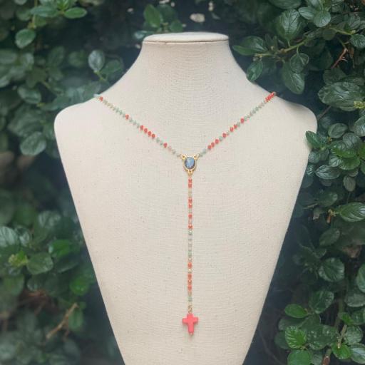 Collar Hypnochic rosario cruz coral