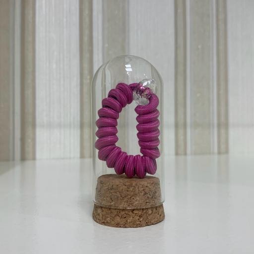 Coletero espiral buganvilla en minibote de cristal