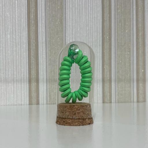 Coletero espiral verde en minibote de cristal [0]