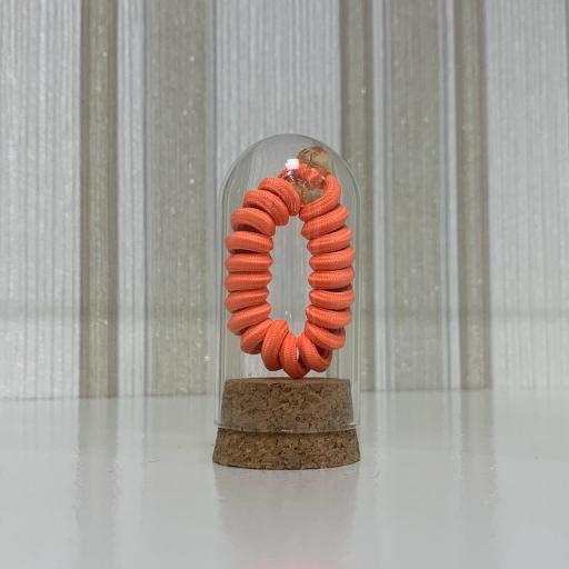 Coletero espiral naranja flúor en minibote de cristal [0]