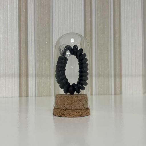 Coletero espiral negro en minibote de cristal [0]