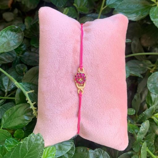 Pulsera Bámbola - skull minicristales rosas 