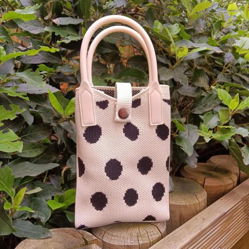 Bolso mini punto lunares blanco y negro [0]