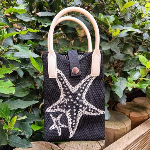 Bolso mini punto estrellas negro y blanco [0]