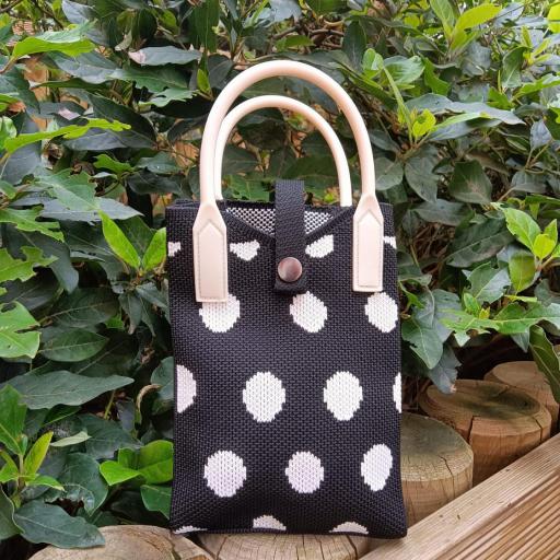 Bolso mini punto lunares negro y blanco [0]