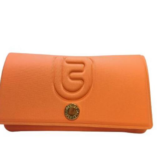 Cartera La Fille des Fleurs beige con cremallera y logo grande  [0]