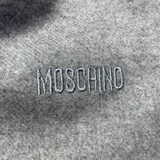 Bufanda Moschino gris claro logo bordado [3]