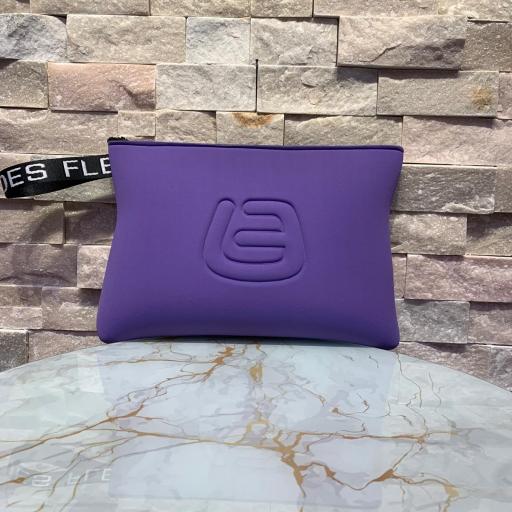 Neceser La Fille des Fleurs rectangular curva morado