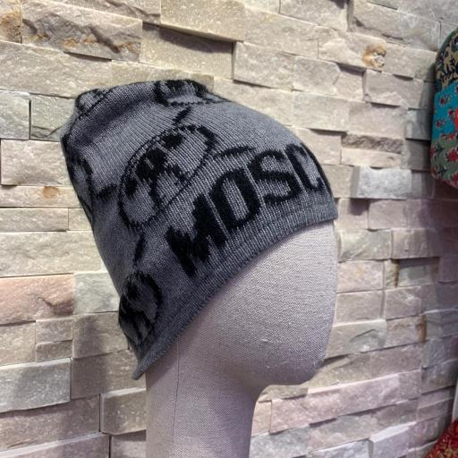 Gorro de Moschino gris y negro