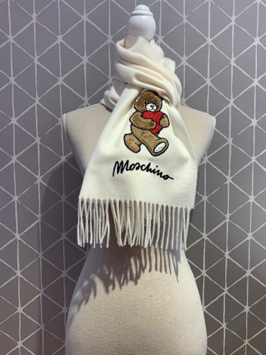 Bufanda Moschino osito maxi blanco crudo