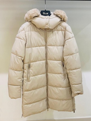 Abrigo Gus beige claro encerado