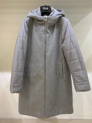 Abrigo Gus mix paño y acolchado gris 