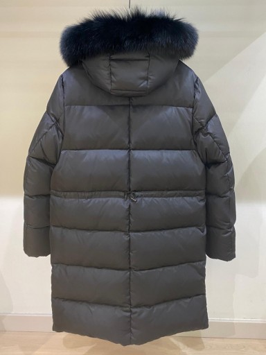 Abrigo Gus negro con capucha de pelo natural  [1]