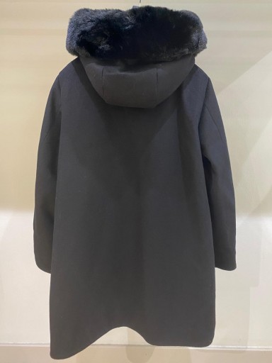 Abrigo Gus paño negro con capucha y chaleco interior [2]