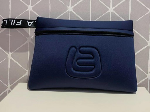 Neceser La Fille des Fleurs cremallera frontal azul marino