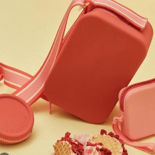 Bolso Viajecito rosa oscuro correa rosa [1]